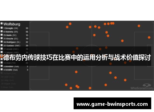 德布劳内传球技巧在比赛中的运用分析与战术价值探讨